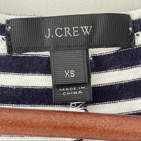 ❌SOLD❌ j. Crew Tank Dress with Racerback Navy and White Stripe Mini - Picture 3 of 5
